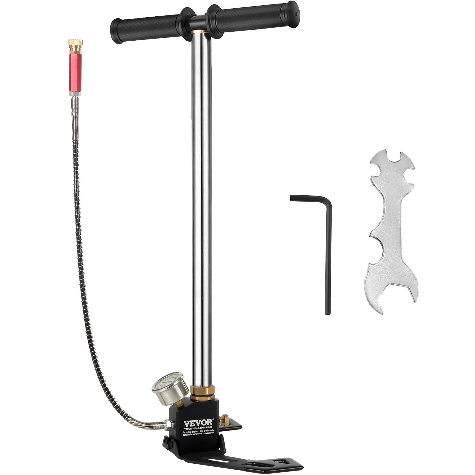 3 Stage PCP Air Gun Rifle Filling Stirrup Pump Hand Pump 4500PSI Gas Filter