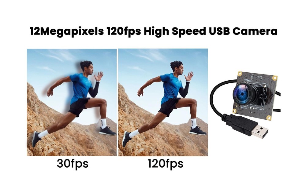 120fps USB Camera Module - 4K High Speed Golf Swing USB Camera with No Distor...