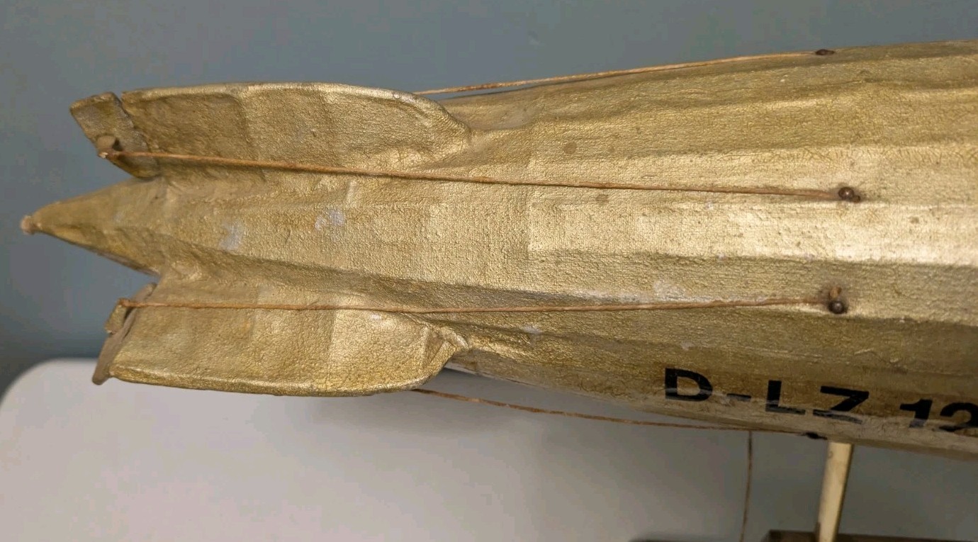 Antique Handmade LZ-127 Graf Zeppelin Germany Paper & Wood Model 1928 AJ