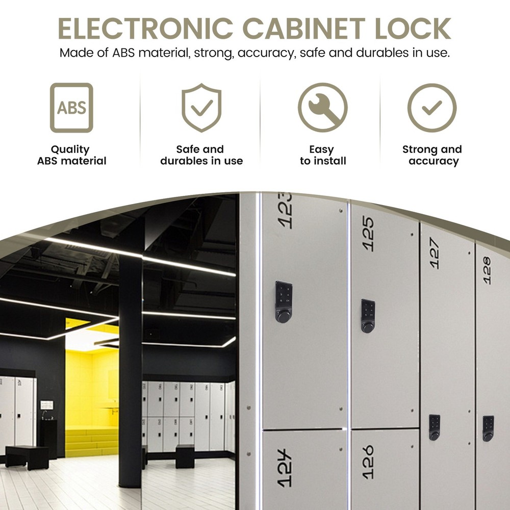 Combination Lock, Door Access Digital Electronic Security Cabinet Coded4363