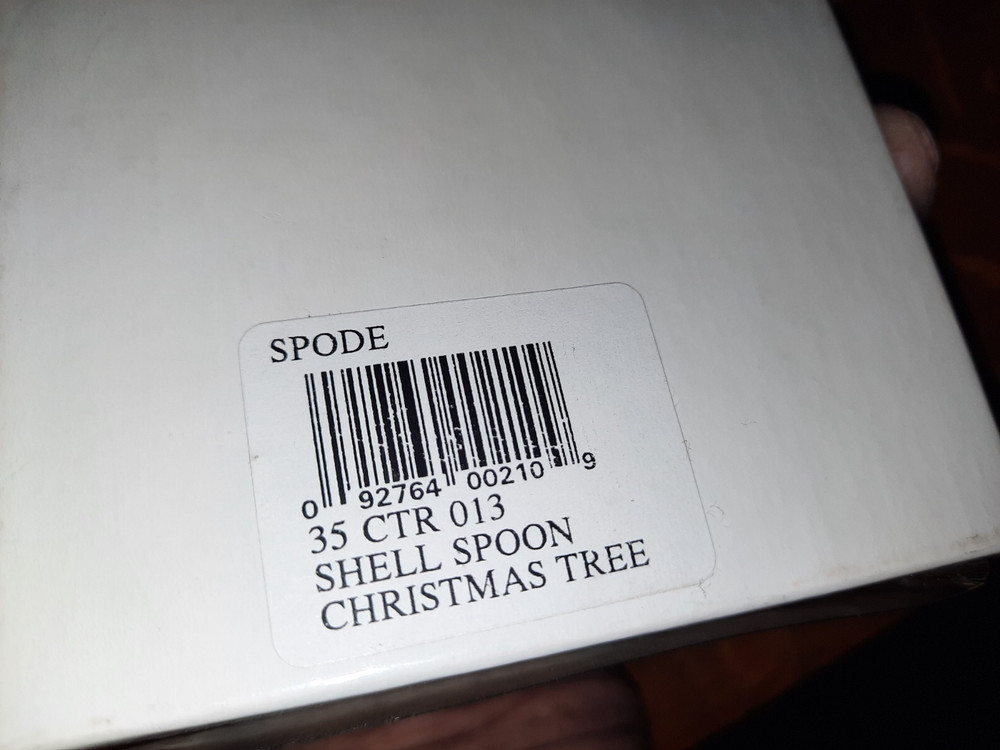 Spode Christmas Tree 11" Shell Shaped Serving Spoon