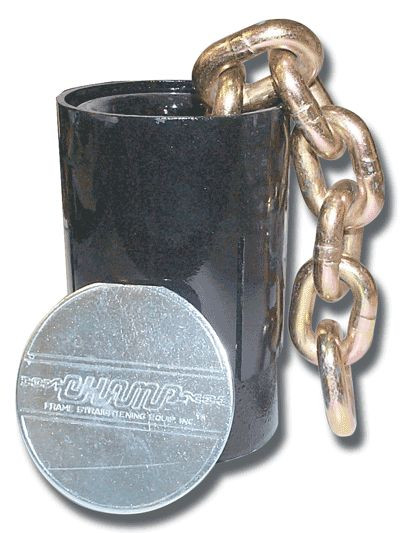 Set of 6 Champ Floor Anchor Pots for Auto Frame Machines and Pulling Posts 1600