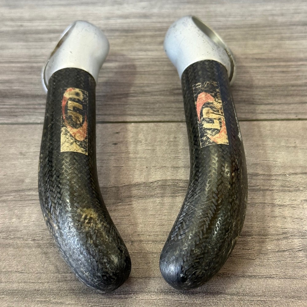 90s LP Composites MTB Bar Ends Short Bend Carbon Braid