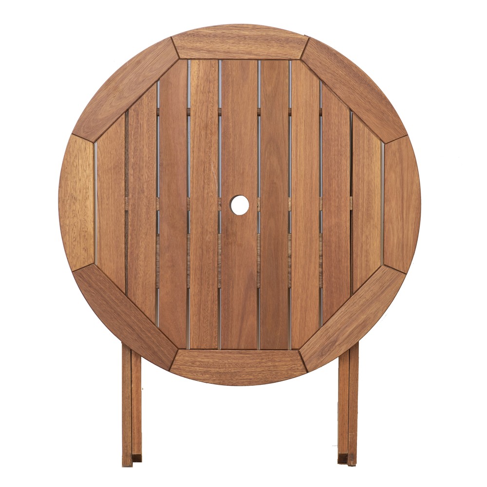 Amazonia Chatelus 3-Piece Outdoor Dining Set | Eucalyptus | Ideal for Patios