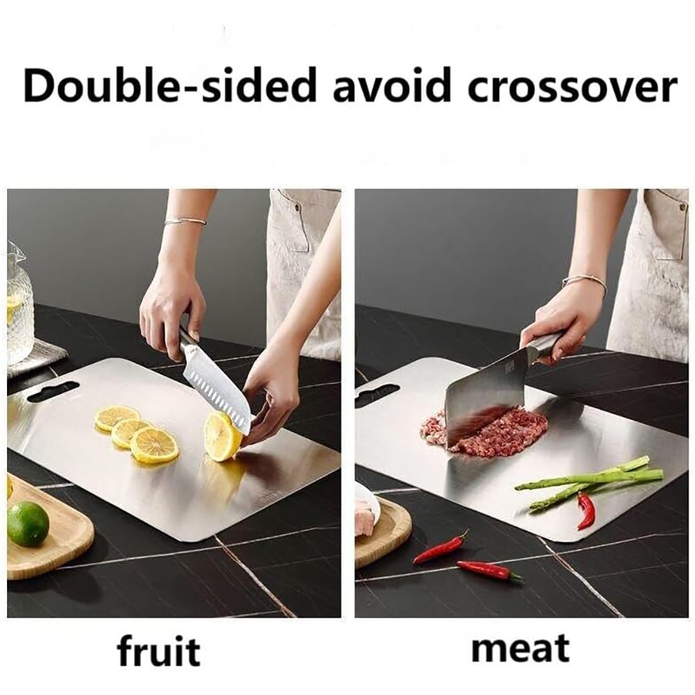 Titanium Cutting Board Double-Sided Titanium Cutting Boards for Kitchen Camping