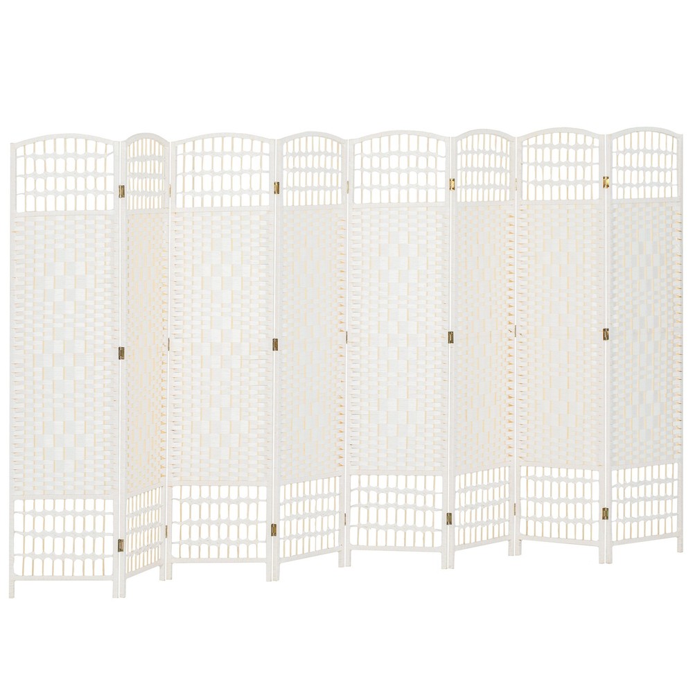 HOMCOM 4 Panel Folding Room Divider Privacy Screen Panel White 5.6 Ft
