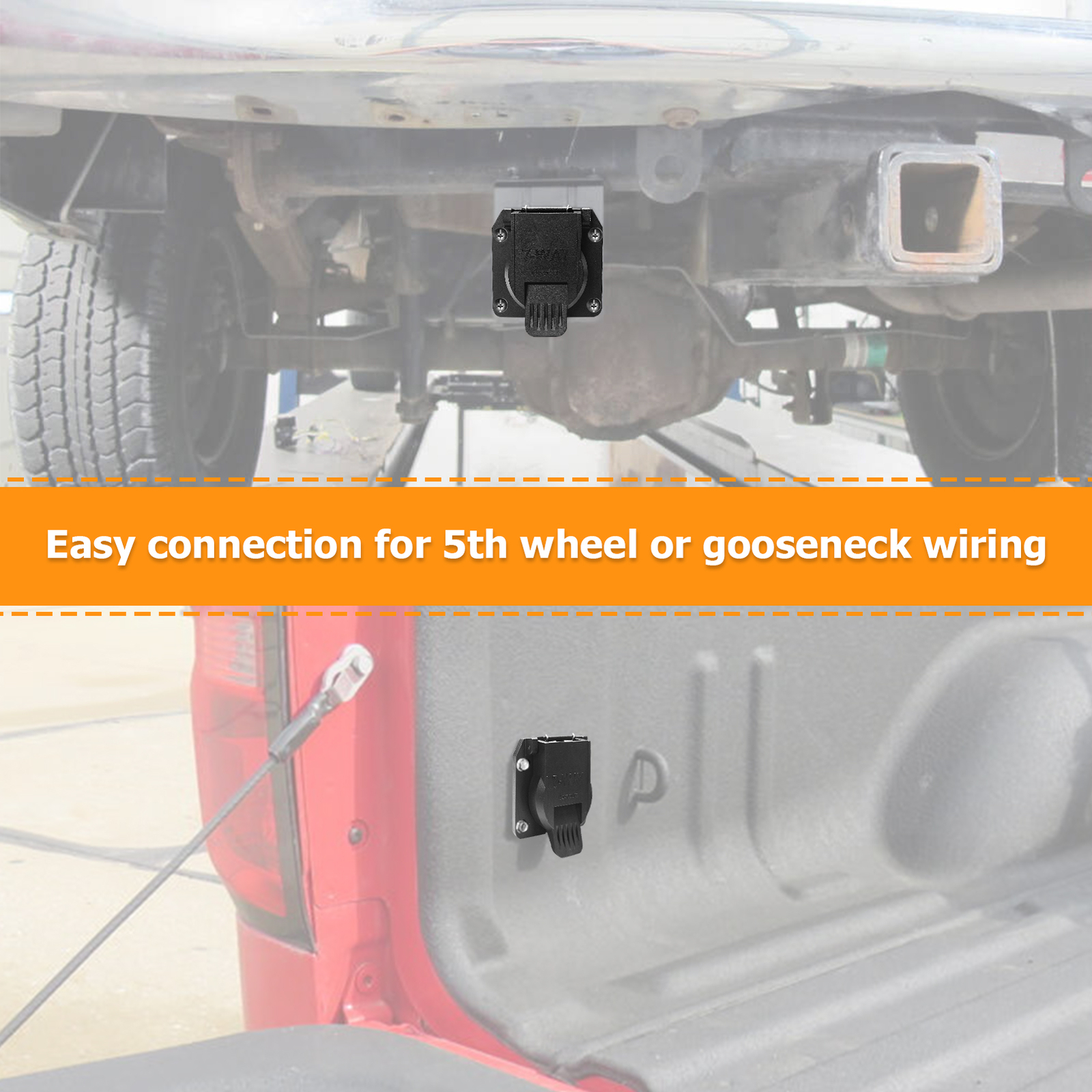 For 99-16 Ford F-250 Super Duty ,7FT 7 Pin Trailer Plug Wiring Harness Extension