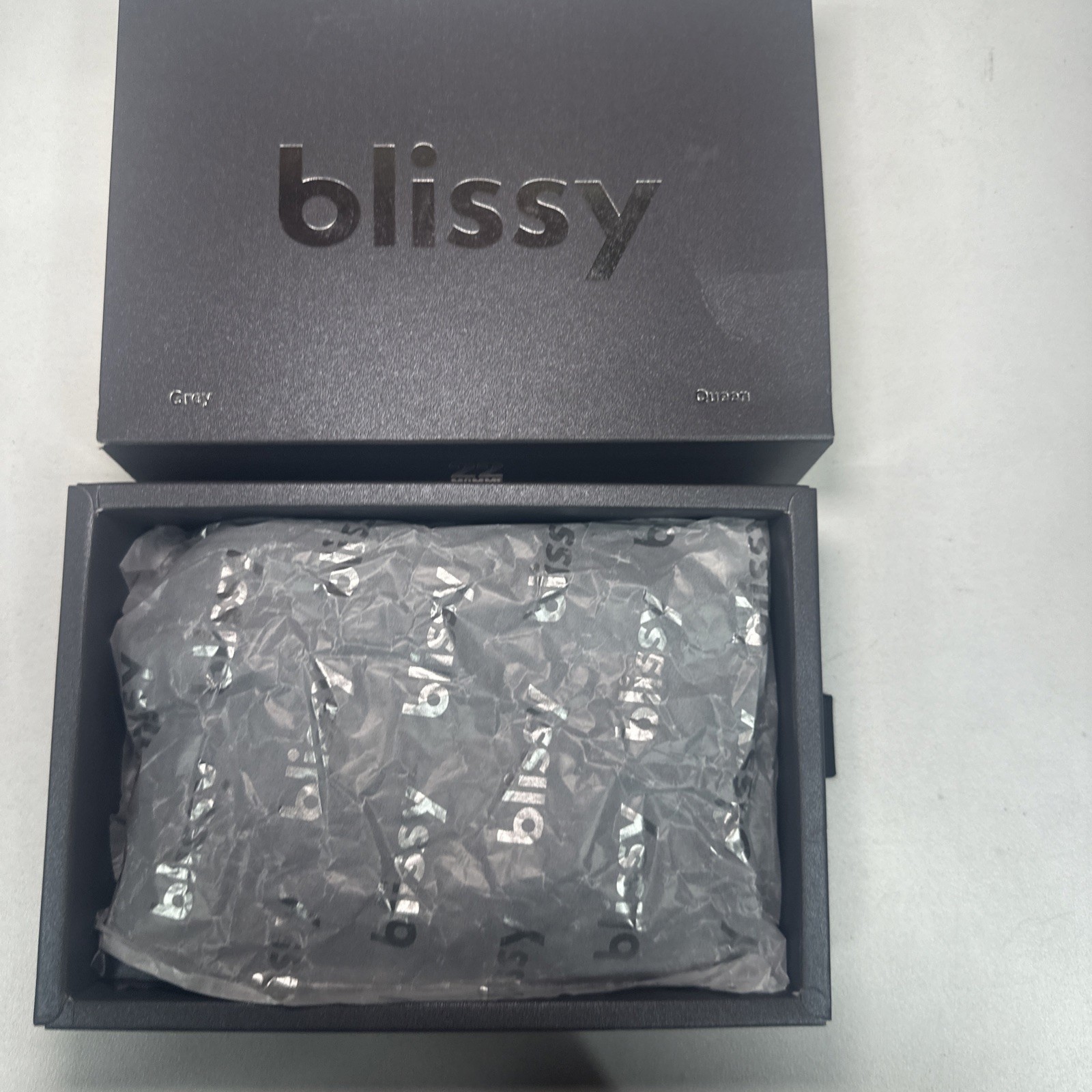 Blissy Grey 100% Pure Mulberry Silk Pillowcase Queen