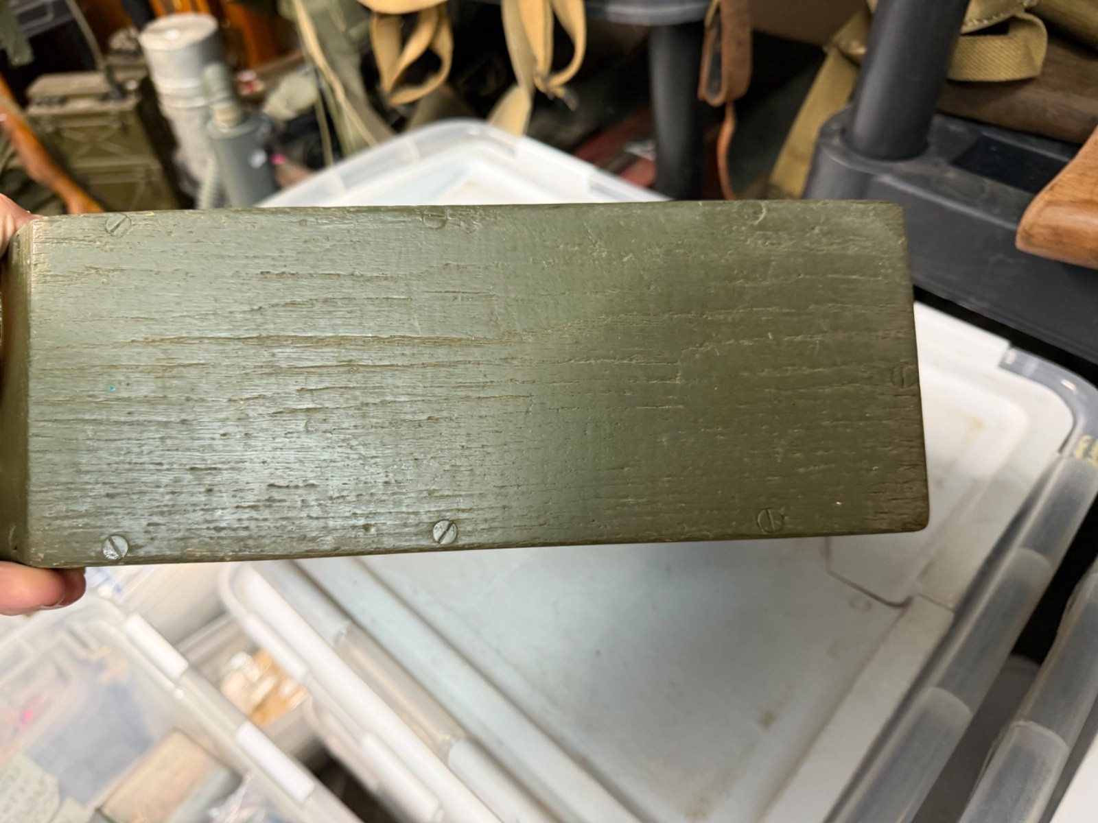 ORIGINAL WWI WWII US ARMY M1917 BROWNING 1919 WOODEN AMMO CHEST BOX