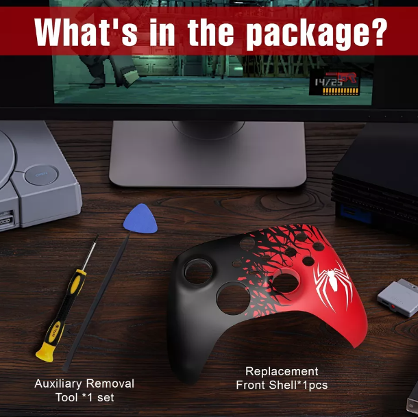 2 x Replacement Front Shells for Xbox Series X/S Controller Spider-Man 2 Element