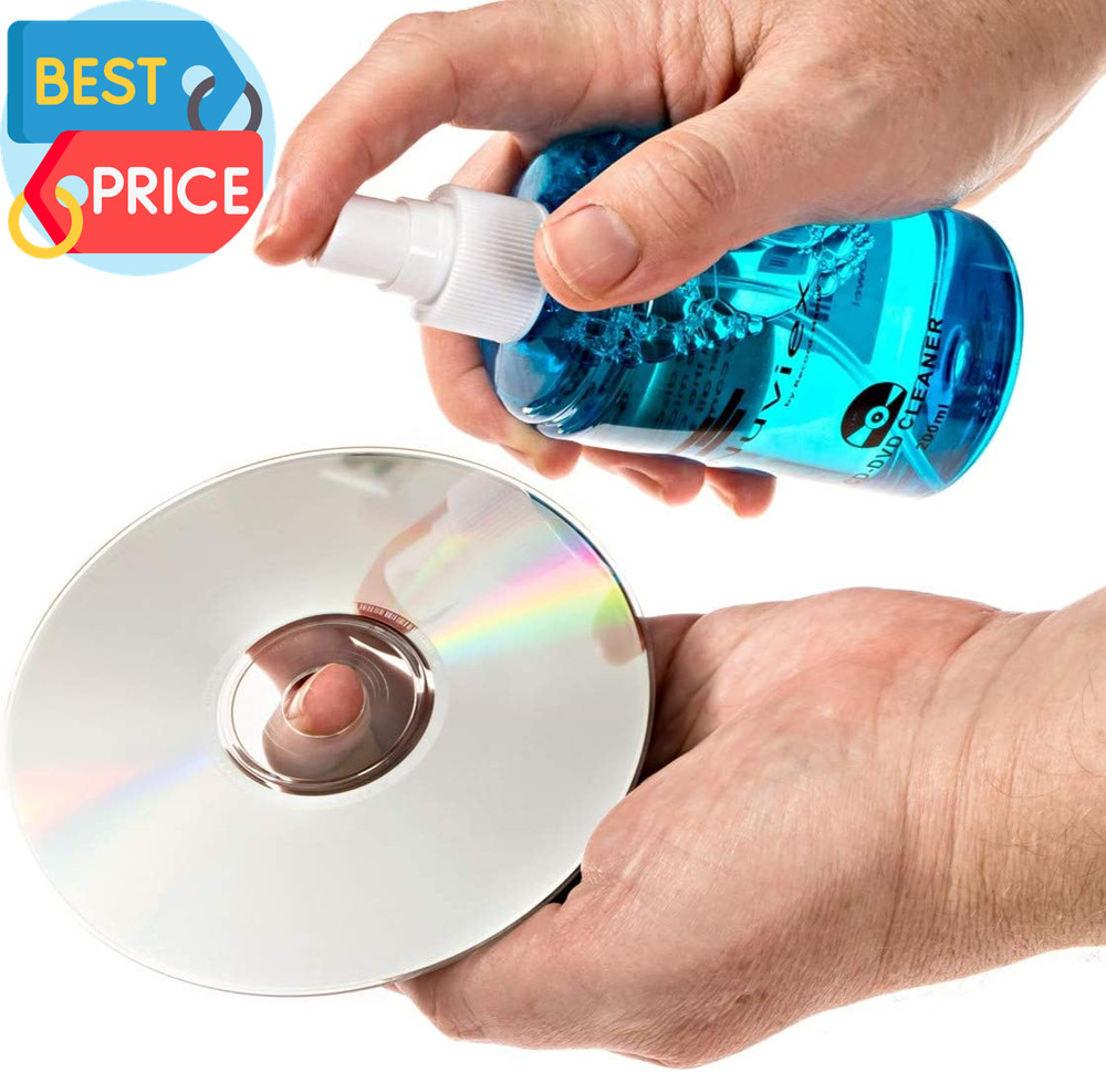 Premium CD Cleaner Solution Spray Compact Disc CD-DVD Cleaning Fluid New