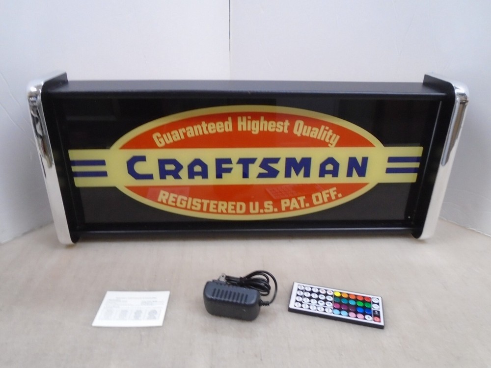 Craftsman Tools old Logo LED Display lighted sign lightbox Wall hanging Light
