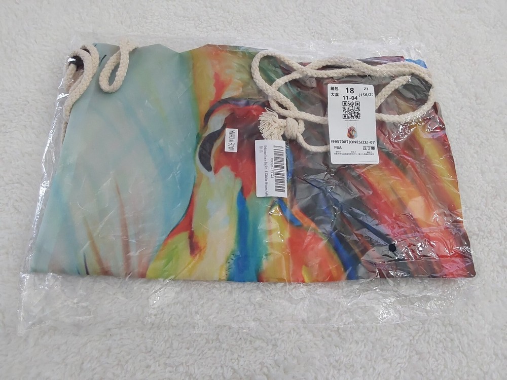 Drawstring Children's Backpack Polyester Horse Multicolor NEW Cinch Gym Sackpack