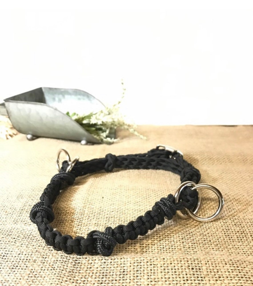 rope nose side pull hackamore with a whoa attachment black rope