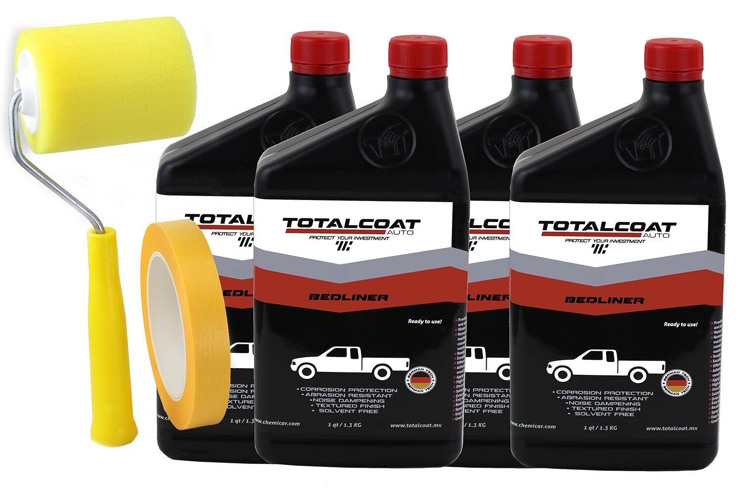 Roll On Bedliner, Easy Application, DIY Bed Liner Kit Black, Grey, or White