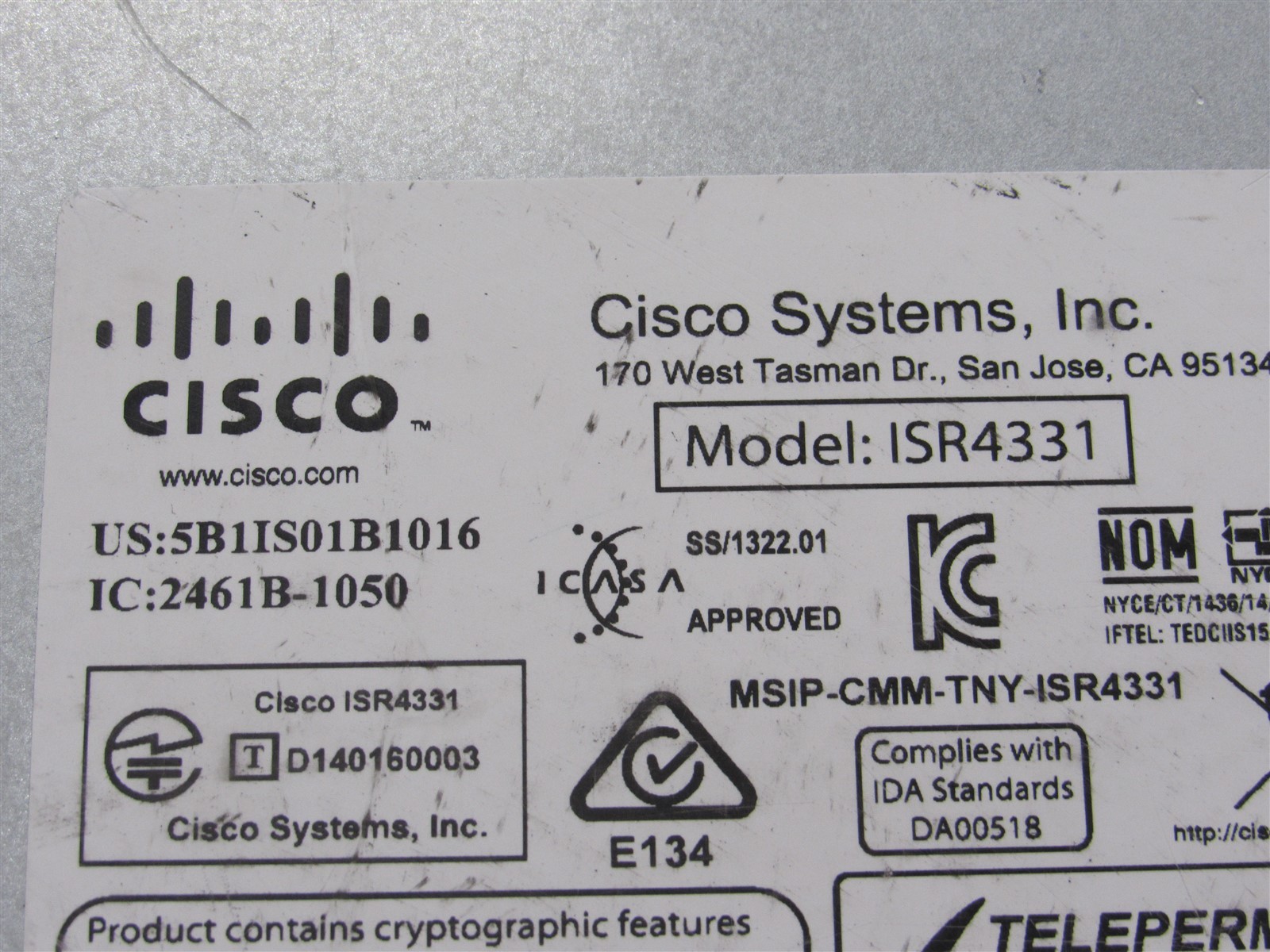 2 LOT - CISCO 4300 Series ISR4331 Integrated Services Router ISR4331/K9 TESTED