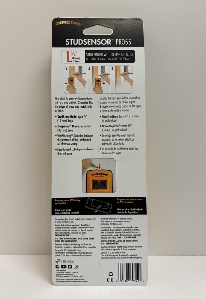 ZIRCON Studsensor Pro55 Stud Finder