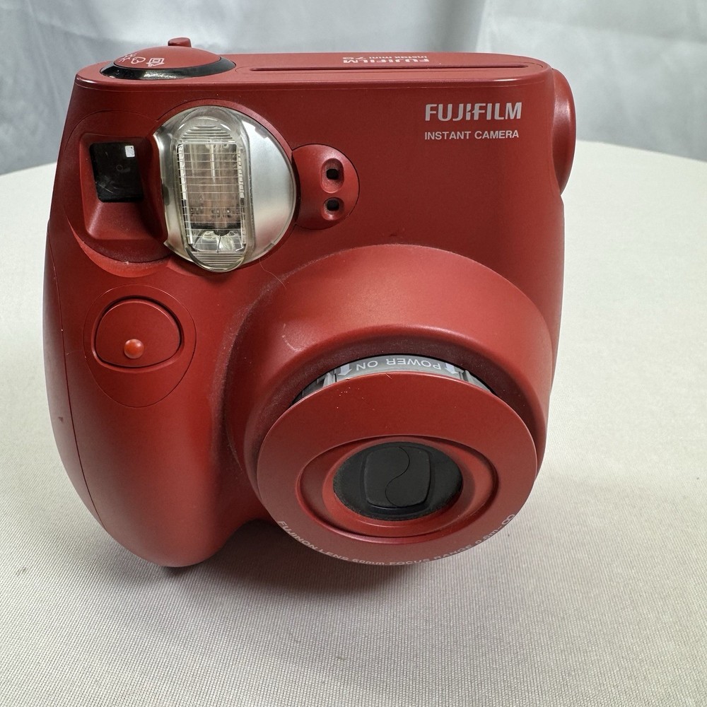 Fujifilm Instax Mini Instant Camera (RED) Untested But Powers On
