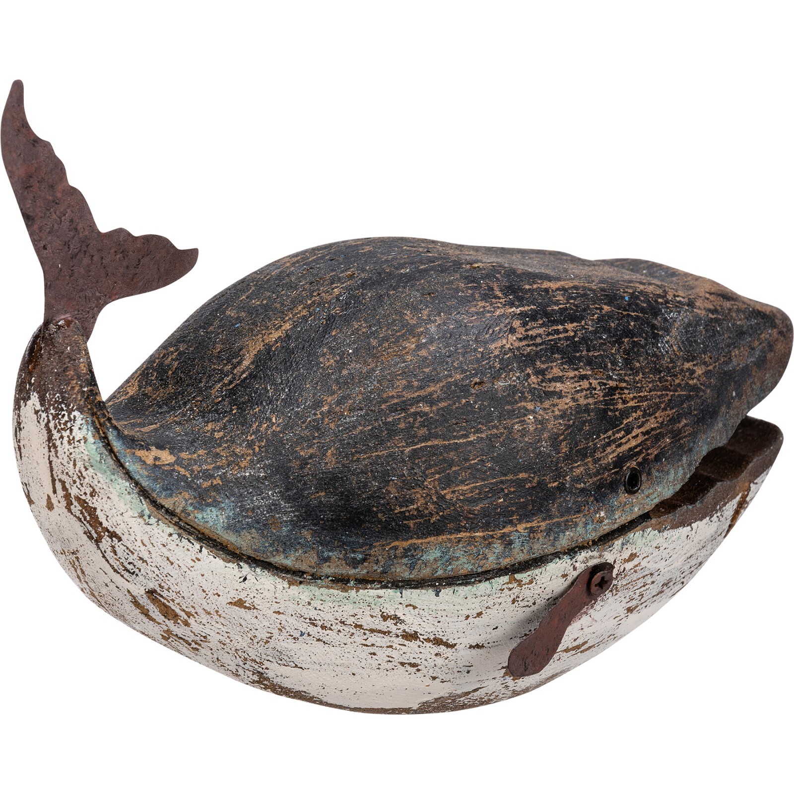 Primitives by Kathy Rustic Whale Sitter Beach House Decor Wood Coastal Rustic