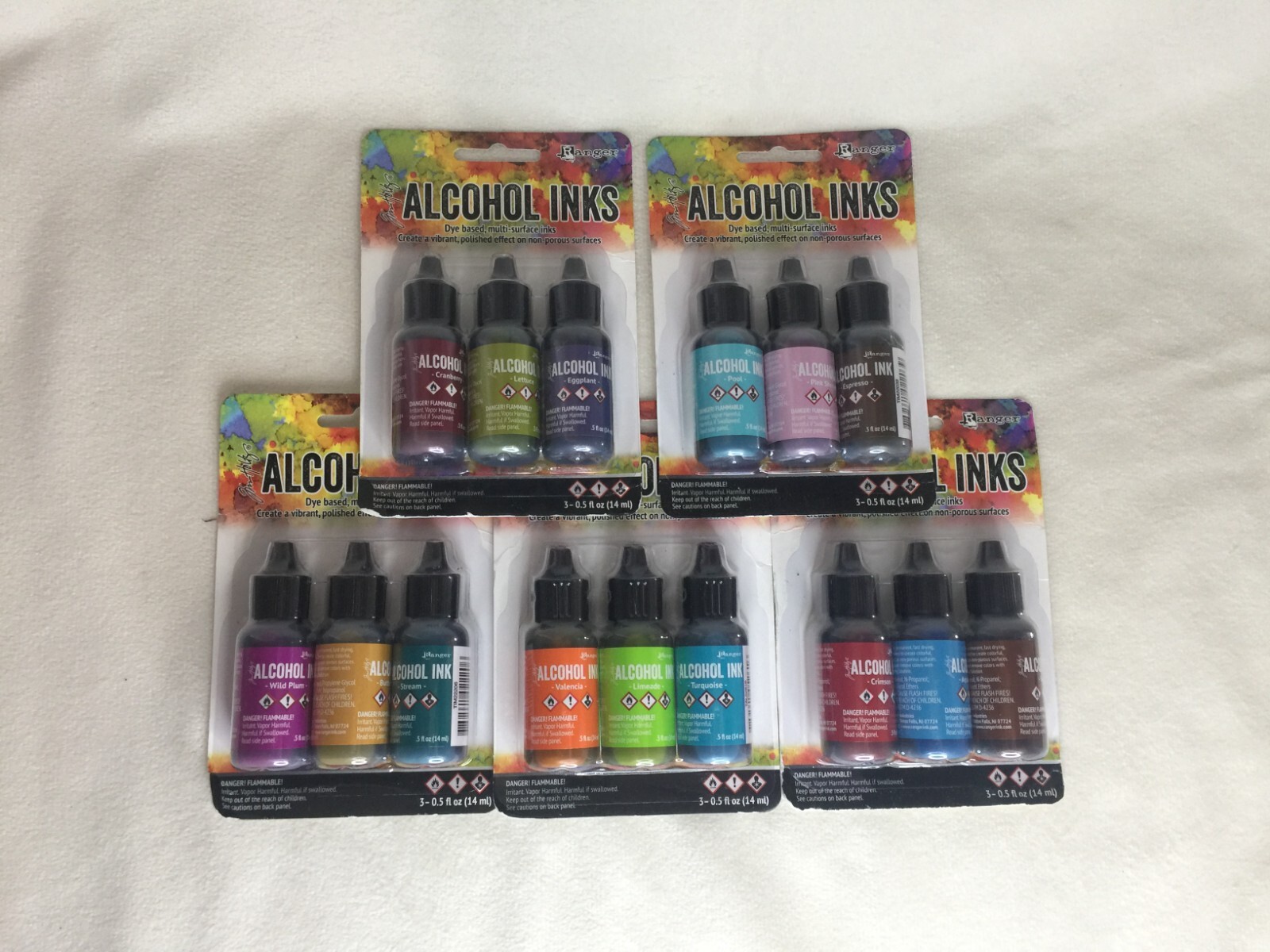 Tim Holtz Alcohol Ink .5oz 3/Pkg New lot of 5