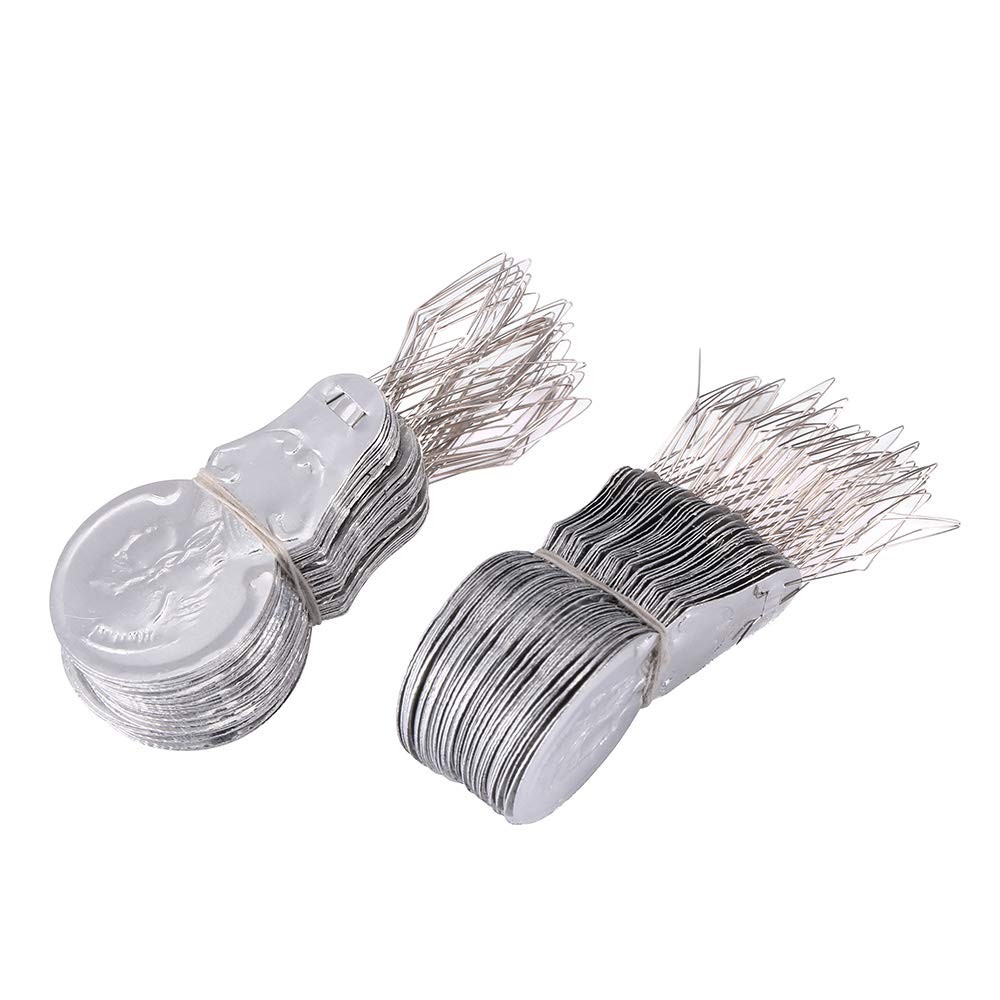 100 Pcs Silver Tone Wire Loop DIY Needle Threader Stitch Insertion Sewing Tool