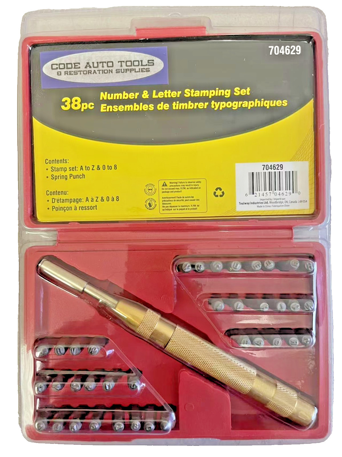 38Pc Number and Letter Stamping Set