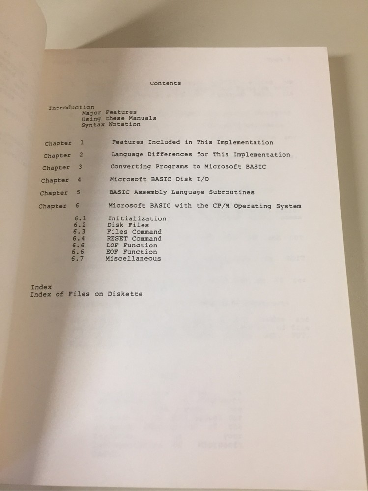 Vintage 1981 KAYPRO Microsoft BASIC Software Manual (NO DISK)