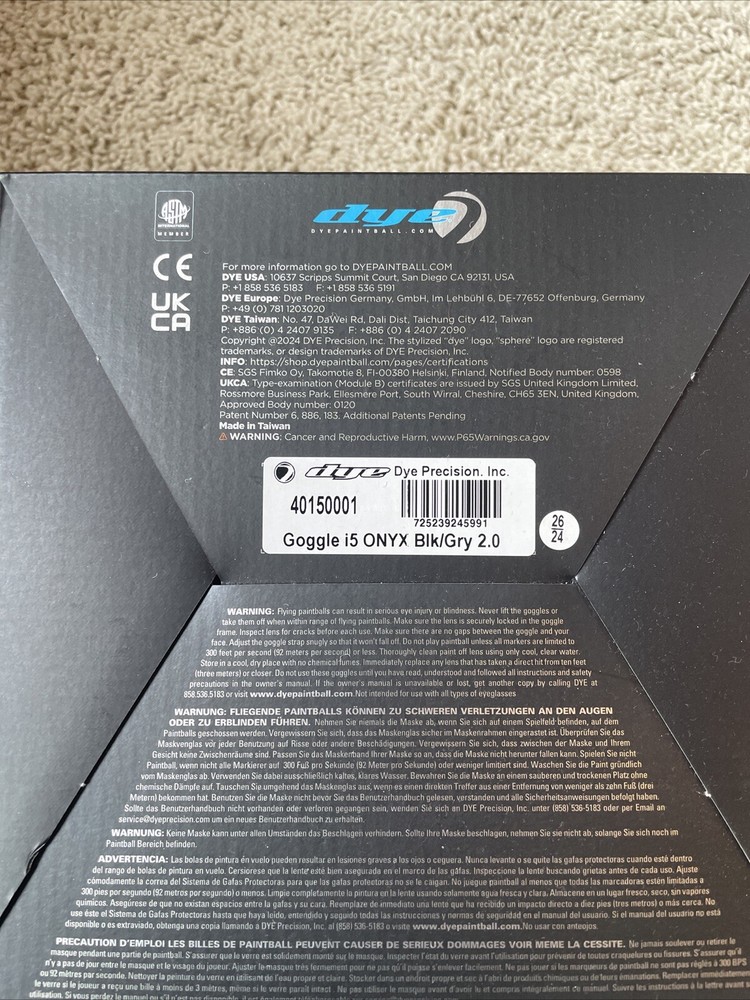dye airsoft mask I5