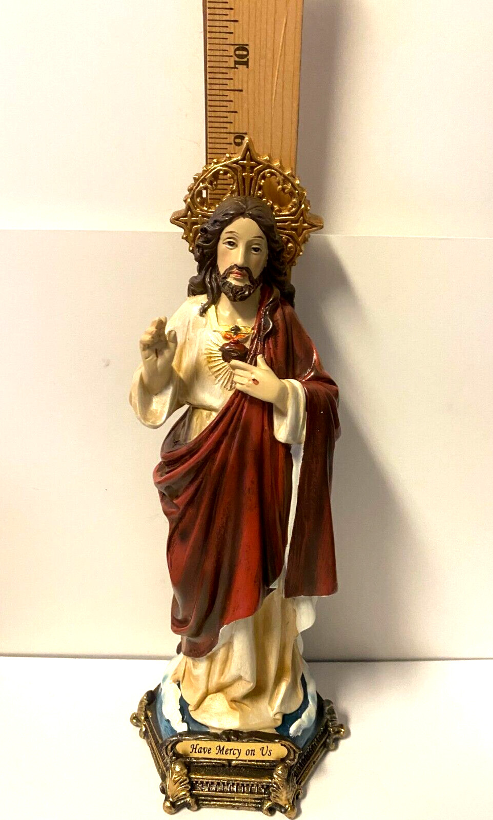 Sacred Heart Of Jesus 9" Statue, New #AB-173