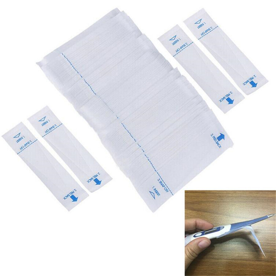 100pcs Digital Thermometer Probe Covers Disposable Protector Electronic Cover