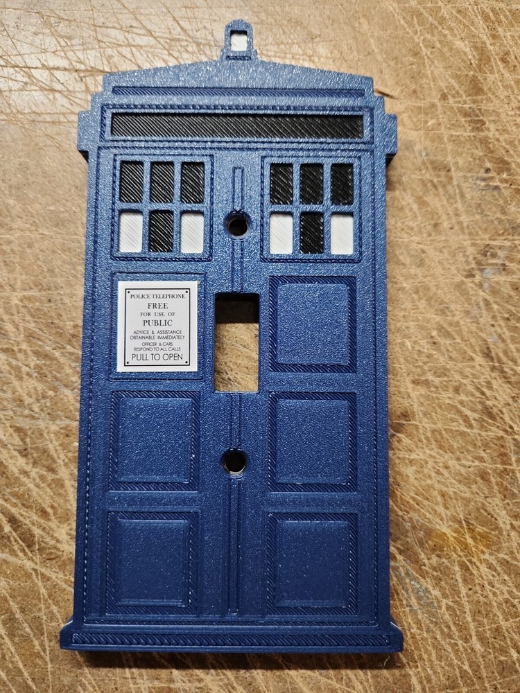 Tardis Light Switch Classic (3d printed)