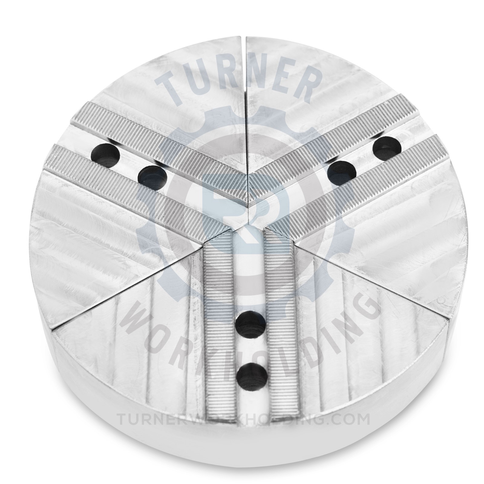 8" ALUMINUM ROUND FULL GRIP PIE SOFT JAWS FOR KITAGAWA CHUCKS (B-208) 2"HT (3PC)