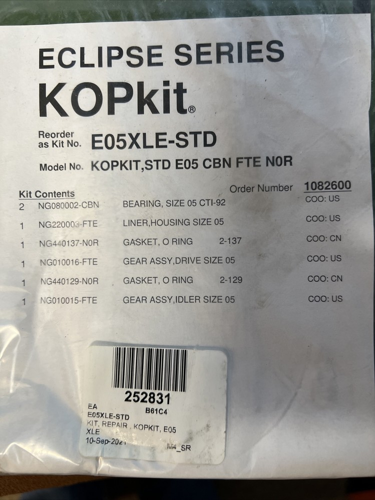 Pulsafeeder KOPkit E05XLE-STD Repair Kit