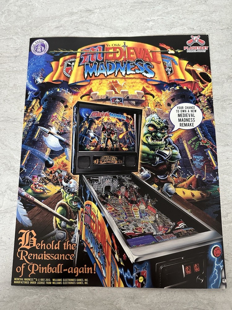 Medieval Madness Remake Pinball Flyer