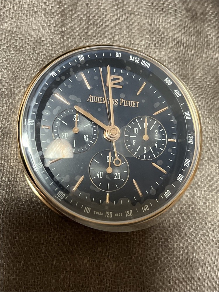 Original Audemars Piguet Code 11.59 Rose Gold Blue Dial Table Clock