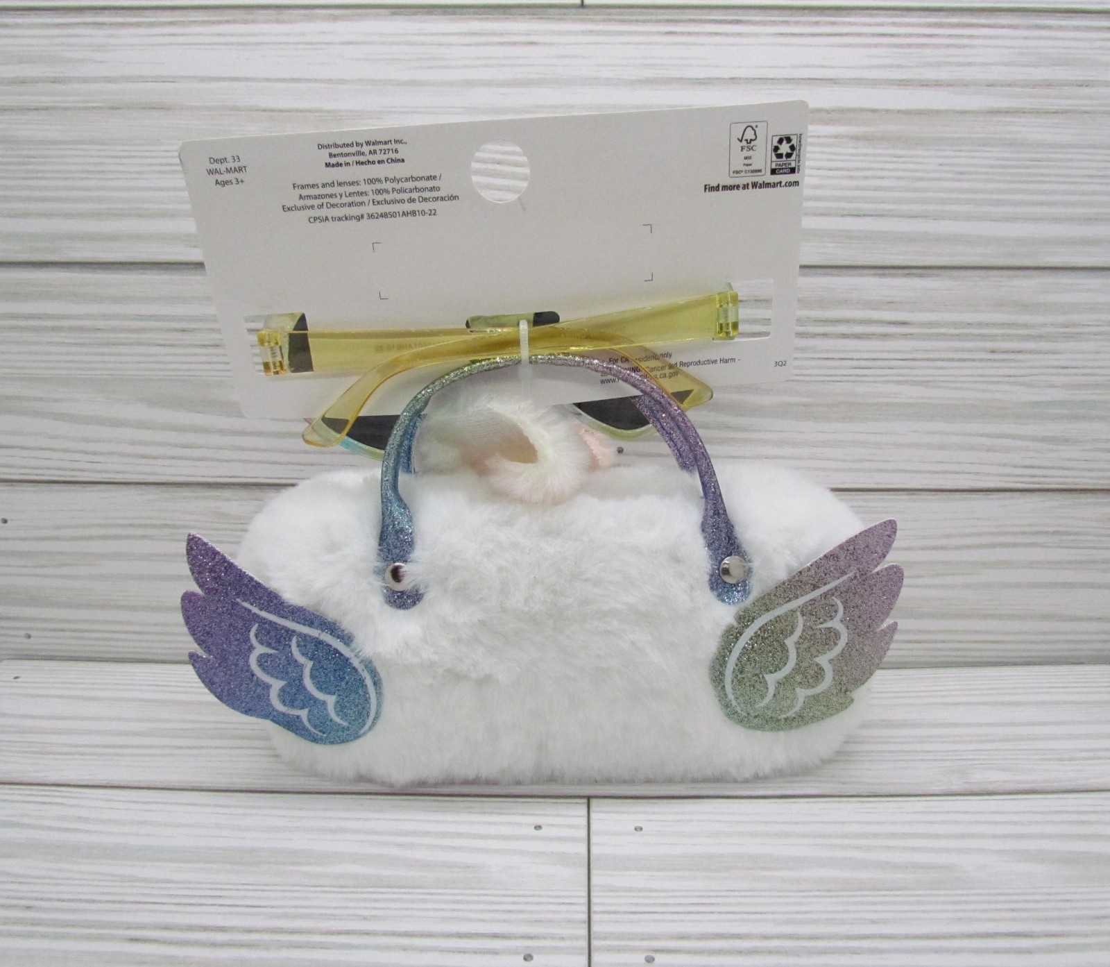 Wonder Nation Kids Unicorn heart shaped sunglasses with case 3+