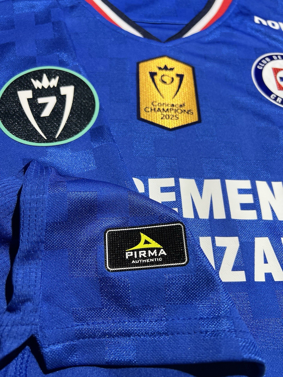 Cruz Azul Jersey Pirma 2025 - 2026 Concacaf Champions Cup 7 Copas y Campeon