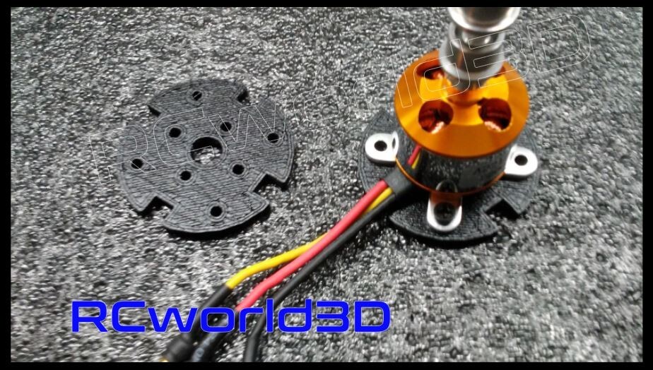 RC PLANE BRUSHLESS MOTOR MOUNT/BASE PERFECT X 2212 MOTOR 3D PRINTED SOLID - PLA