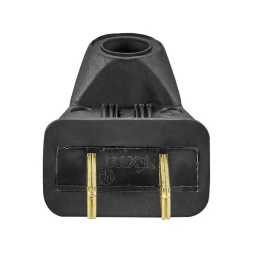 Flat Rubber Cap Side Outlet Cord Plug