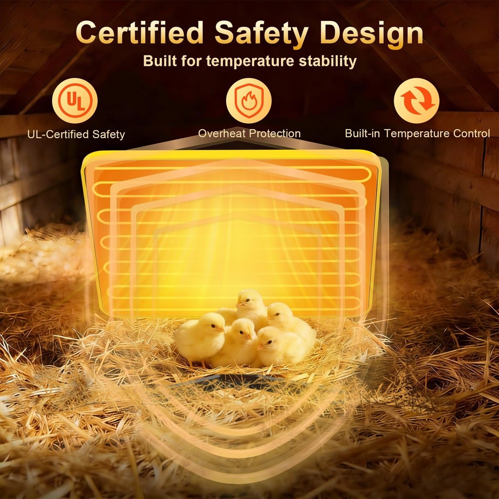 Chick Brooder Plate Adjustable Chicken Heater Radiant Heat Panel for Poultry