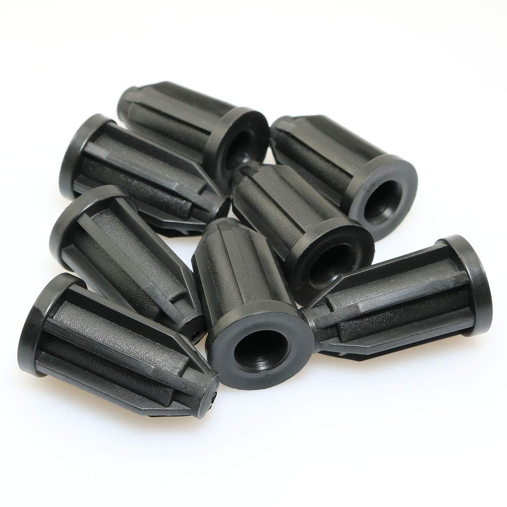 heyous 8PCS Plastic Caster Socket Sleeve Round Inserts, 7/16" Inside black