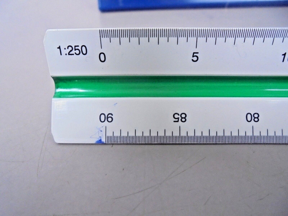 J. Leniar Architectural Triangular Scale Ruler Plastic