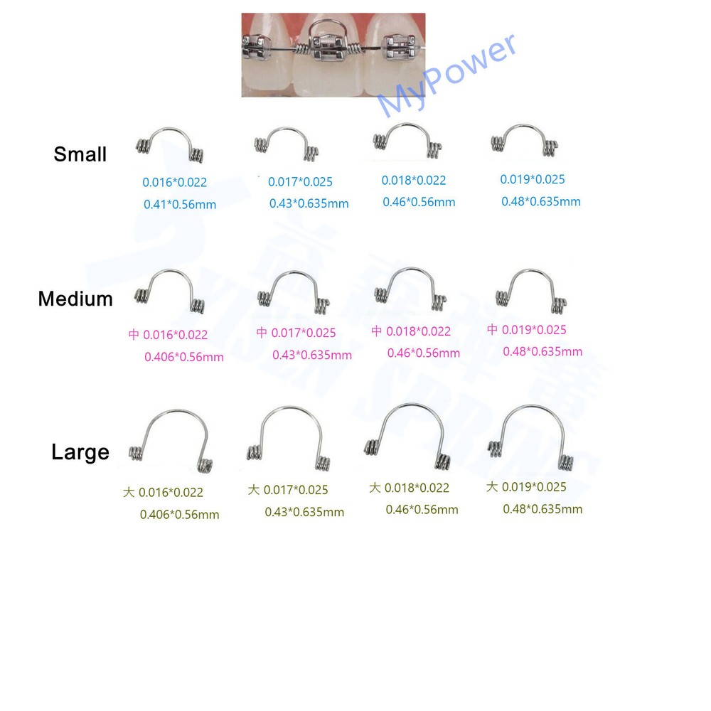 20Pcs Dental Torque Spring Rectangular Anterior Archwire Orthodontic Spring Wire