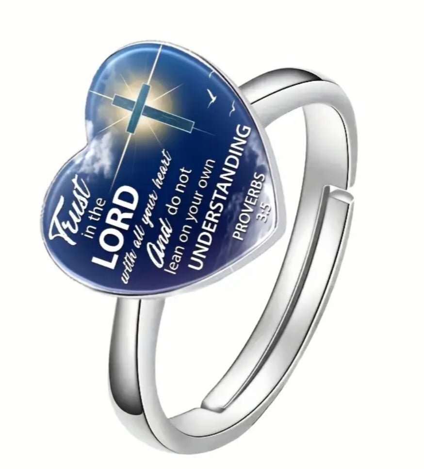 Elegant 4pc Jewelry Set with Proverbs 3:5 Scripture