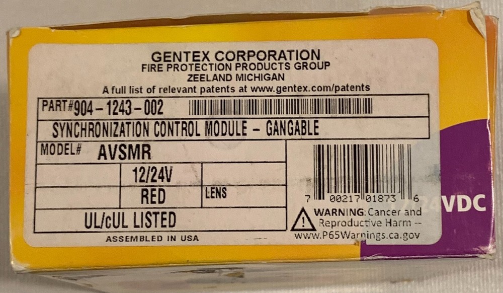 GENTEX AVSM 12/24VDC Synchronization Control Module
