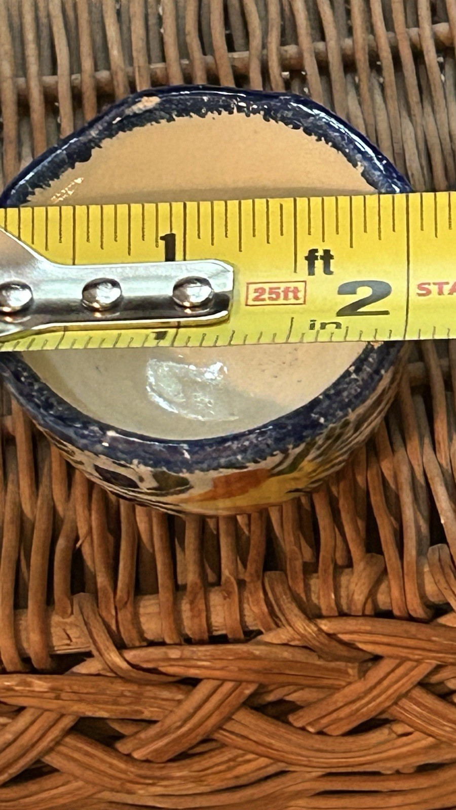 Henriot Quimper Pottery 2” Master Salt Signed