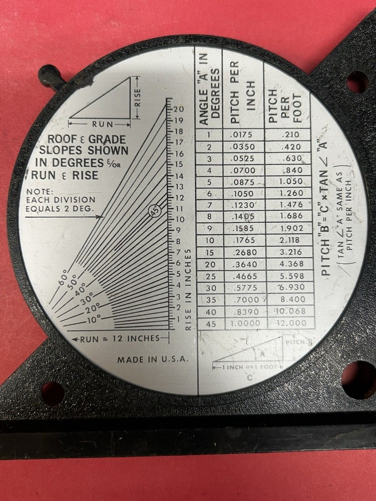 EXACT® ANGLE-O-METER PROTRACTOR PLUMB & LEVEL PRECISION ANGLE MEASURING TOOL