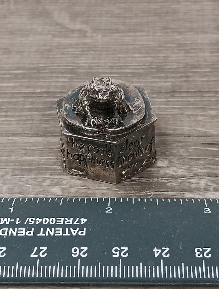 Silver Scene Frog Silver Plated Trinket Box