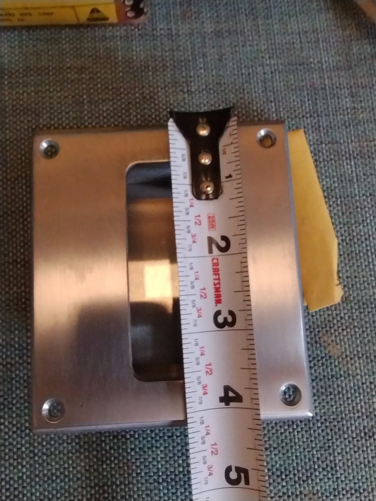 NOS Baldwin Solid Brass Pocket Sliding Door Flush Pulls US26D Satin Chrome Pair
