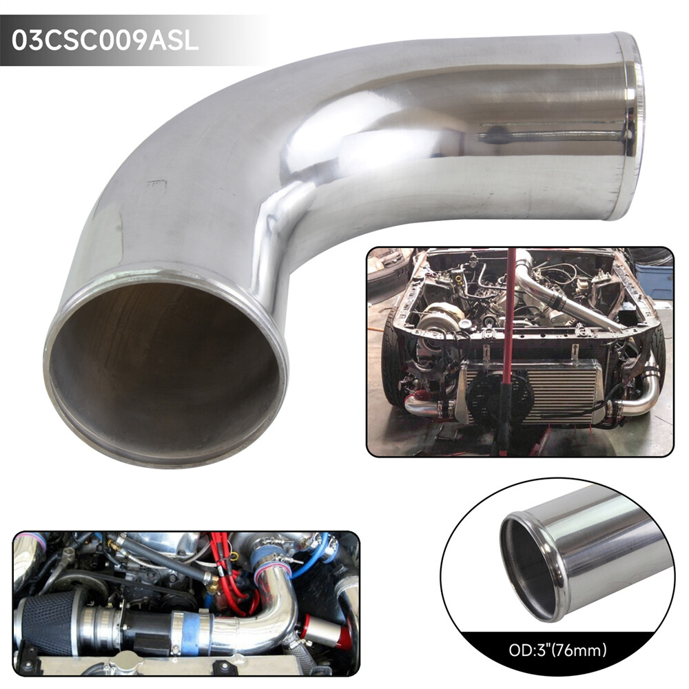 76mm 3" Inch 90 Degree Elbow Aluminum Turbo Intercooler Pipe Piping Tubing SL
